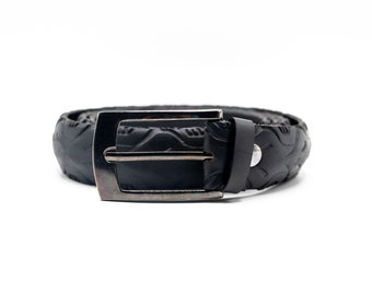 Ceinture pneu vélo, ceinture pneu recyclé, idée cadeau éco, ceinture sport haute, ceinture homme, ceinture artisanale