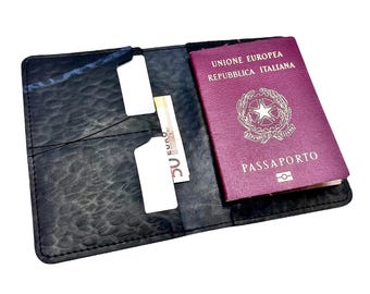 Porta pasaporte de viaje con cámara de aire reciclada, portadocumentos vegano, porta pasaporte impermeable, estuche para documentos