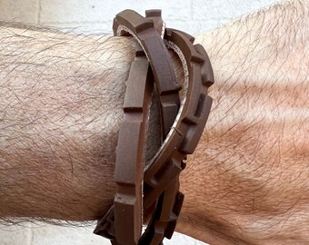 Upcycled tire woven bracelet, vegan bracelet, handmade unisex bracelet, woven rubber bracelet, braid black bracelet, eco gift idea