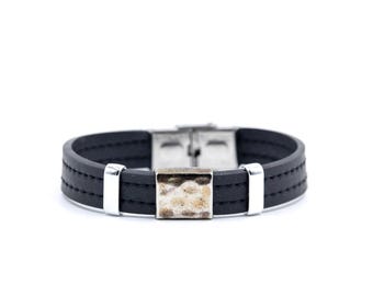 Unisex-Armband aus recyceltem Fahrradschlauch, verstellbar, vegan, handgefertigt