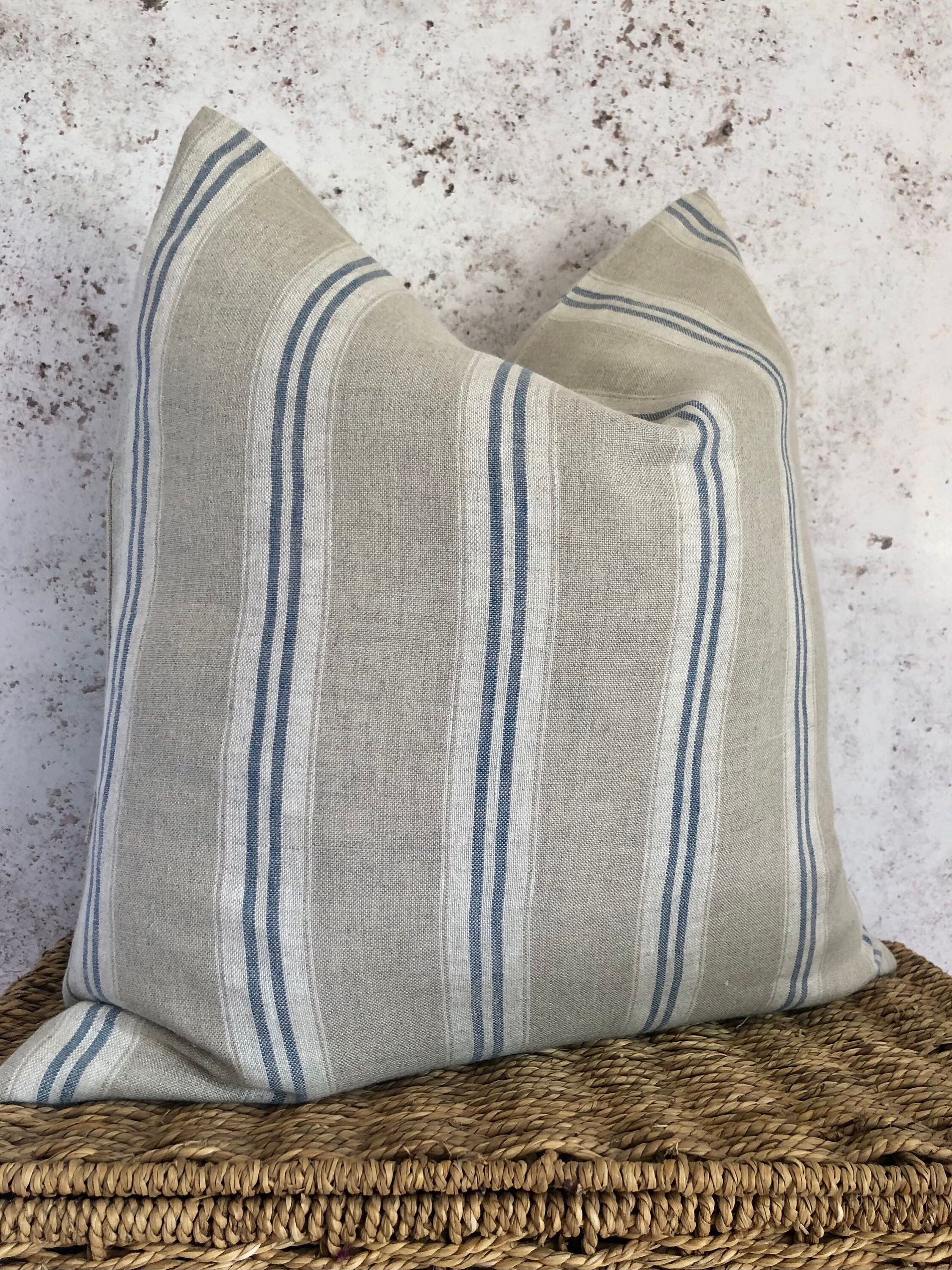 Linen cushion cover in washed French linen with beige off Etsy