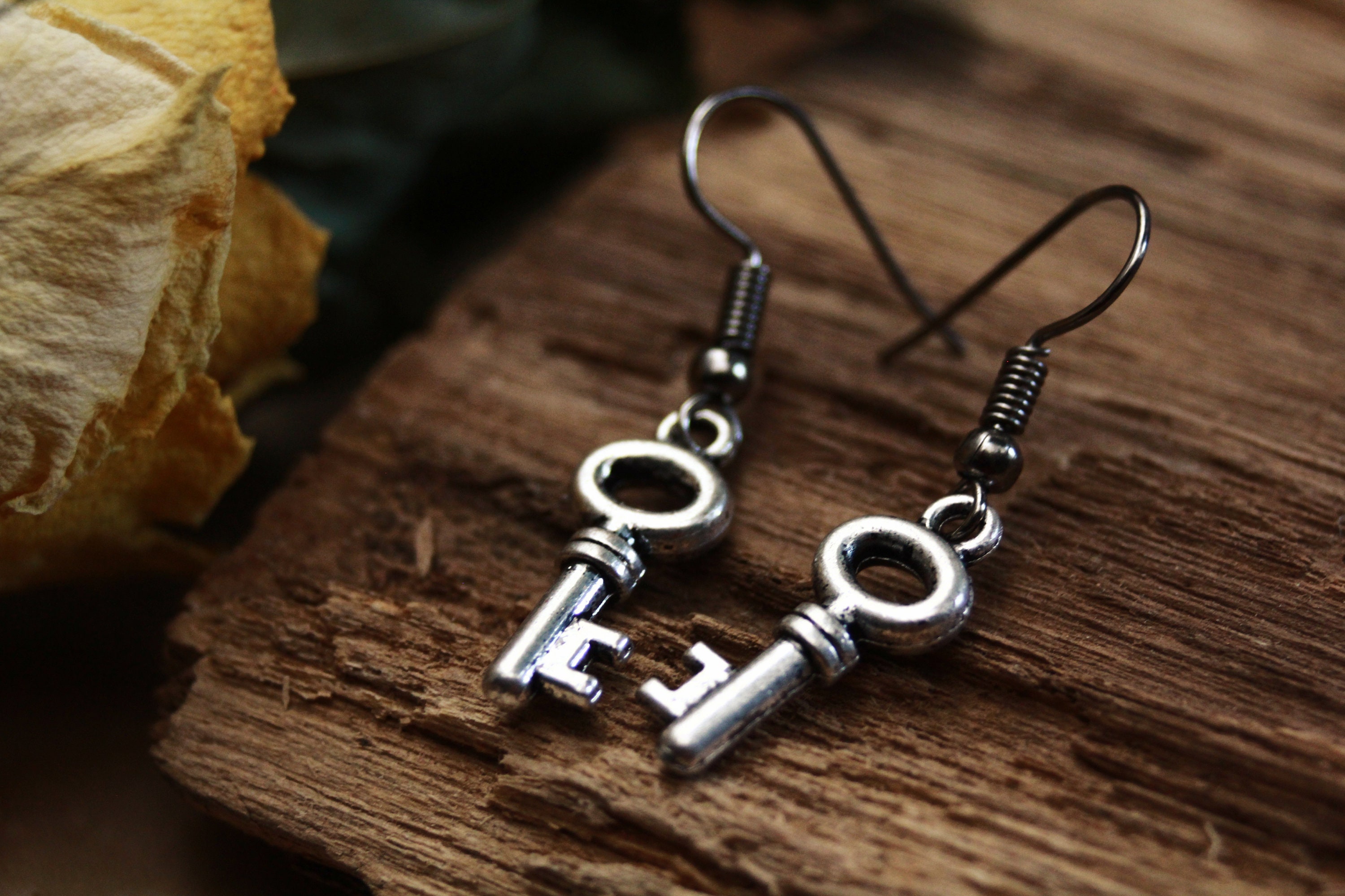 Steampunk Key Earrings Etsy