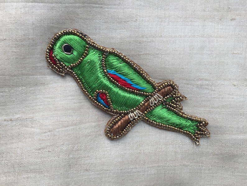 green embroidery Peacock patch lace applique irish dance dress costume