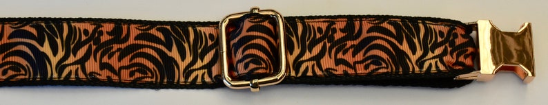 Gold Cat Collar Tiger Print Collar Gold Dog Collar Tiger Cat collar Tiger Collar Tiger Pet Collar Gold Collar Tiger Dog Collar