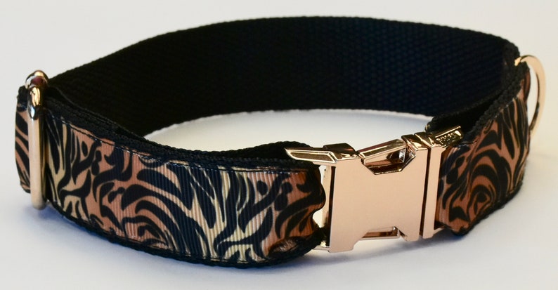 Gold Cat Collar Tiger Print Collar Gold Dog Collar Tiger Cat collar Tiger Collar Tiger Pet Collar Gold Collar Tiger Dog Collar