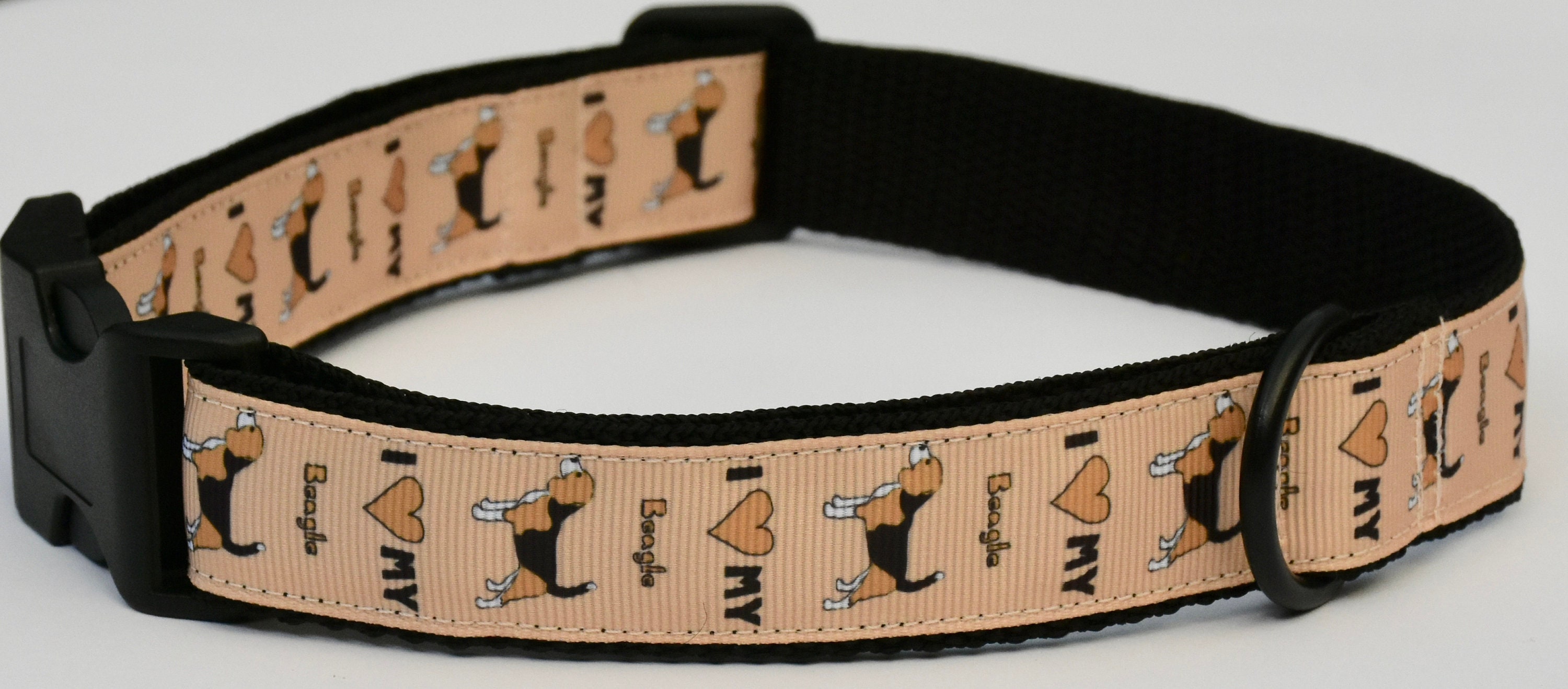 I Love Beagles Dog Collar Dog Collar Beagle Dog Collar I Etsy