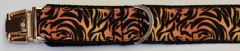Gold Cat Collar Tiger Print Collar Gold Dog Collar Tiger Cat collar Tiger Collar Tiger Pet Collar Gold Collar Tiger Dog Collar