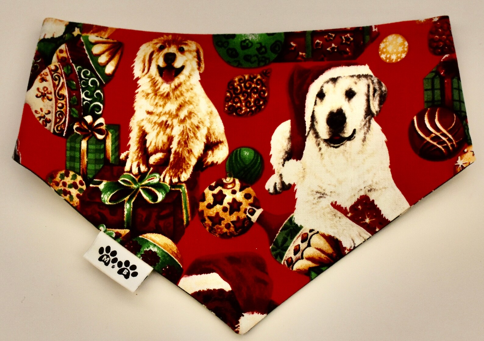 Dog Christmas Bandana Puppy Christmas Bandana Doggy Etsy