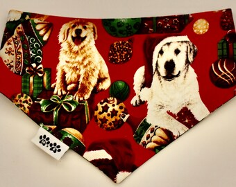 Dog Christmas Bandana, Puppy Christmas Bandana, Doggy Christmas Bandana, Dog Scarf, Puppy Scarf, Christmas Scarf, Dog Bandana