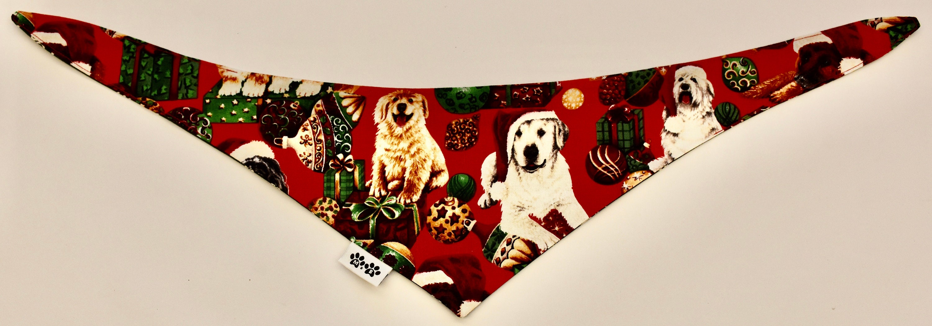 Dog Christmas Bandana Puppy Christmas Bandana Doggy Etsy
