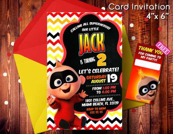 Free Printable Incredibles Party Invitation Birthday Party