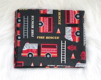 fire truck swaddle blanket
