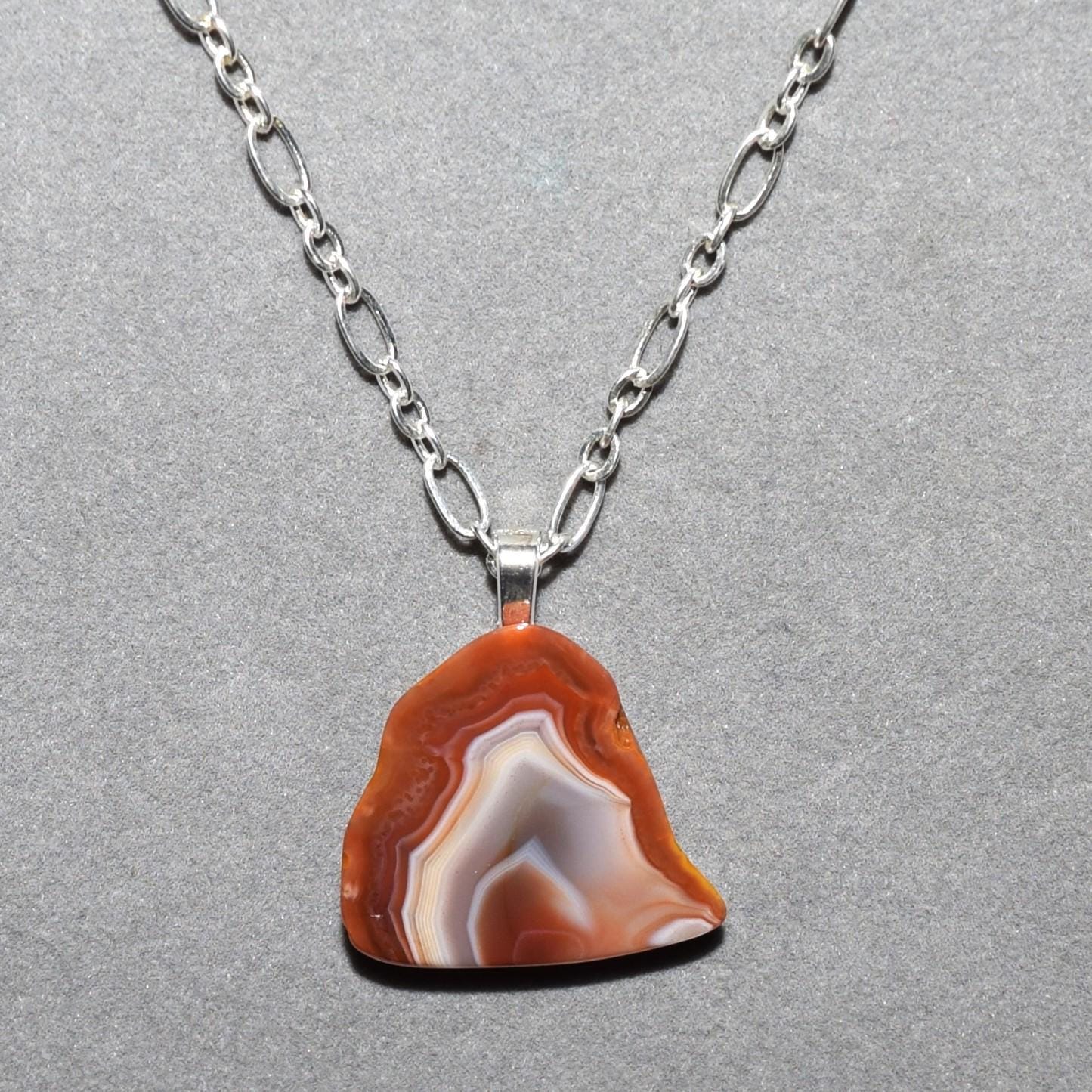 Lake Superior Agate Necklace, Lake Superior Agate Pendant, Gemstone Pendant, Boho Jewelry, Gift for Women