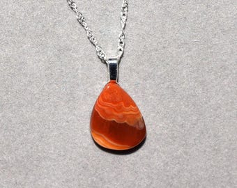 Lake Superior Agate Necklace, Lake Superior Agate Pendant, Gemstone Pendant, Boho Jewelry, Gift for Women