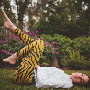 Leggings con rayas de tigre de LSU