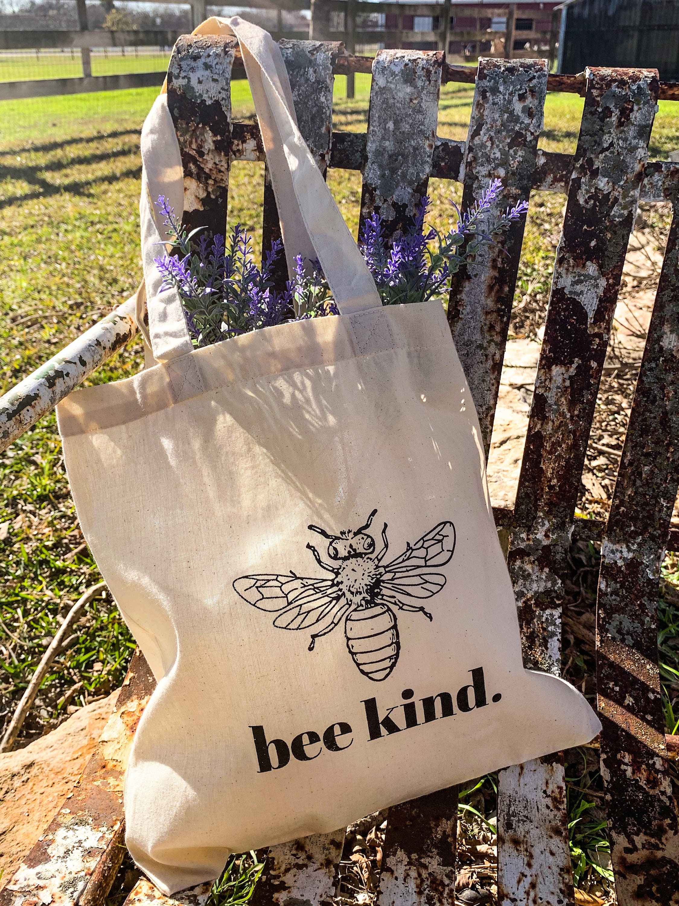 Tote bag bee kind Etsy