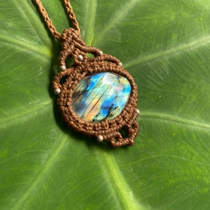 Faceted Labradorite Adjustable Intricate Pendant
