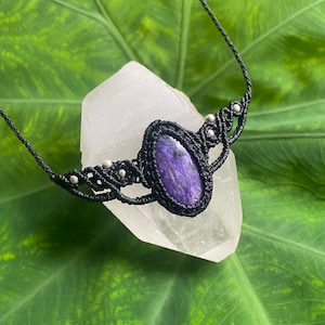 Charoite Intricate Choker and Tiara