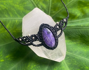 Charoite Intricate Choker and Tiara