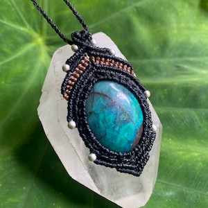 Tribal Two-Toned Chrysocolla Pendant
