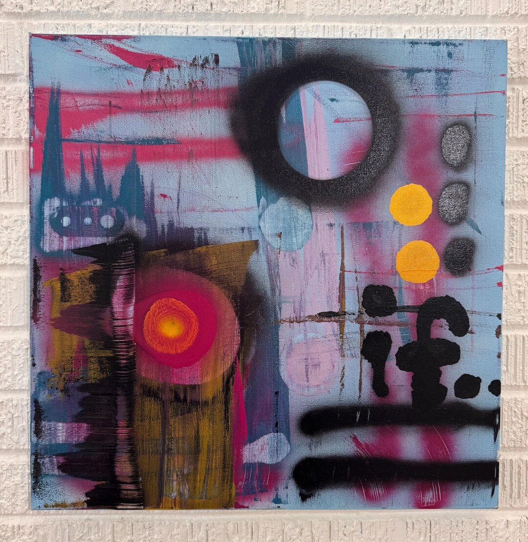 OOAK Large Abstract Spray Paint Painting - Etsy
