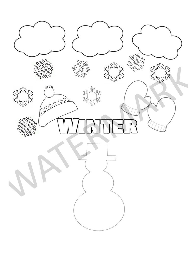 Winter Coloring Sheet Printable - Etsy