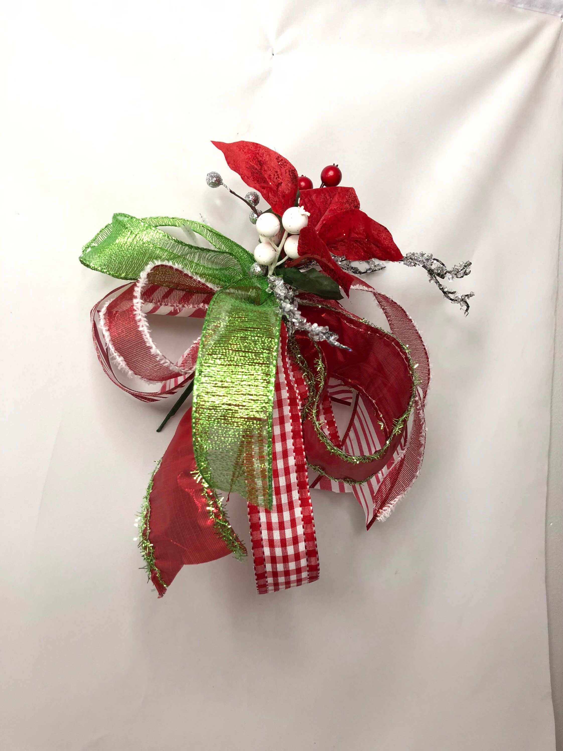 Christmas PreMade Bows Holiday Bows Wreath Bows Front Door Etsy