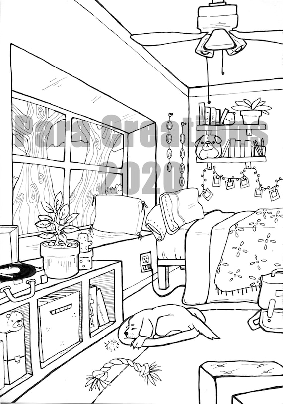 10 Cozy Bedroom Aesthetic Printable Coloring Pages to Create a Serene Retreat