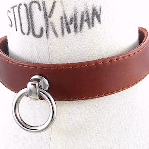 RING of O Leather Choker with O-Ring