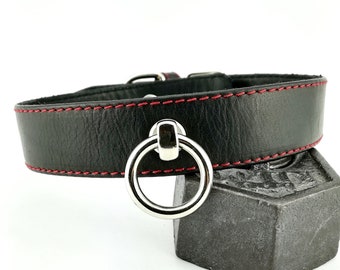 RING of O Leather Choker with O-Ring