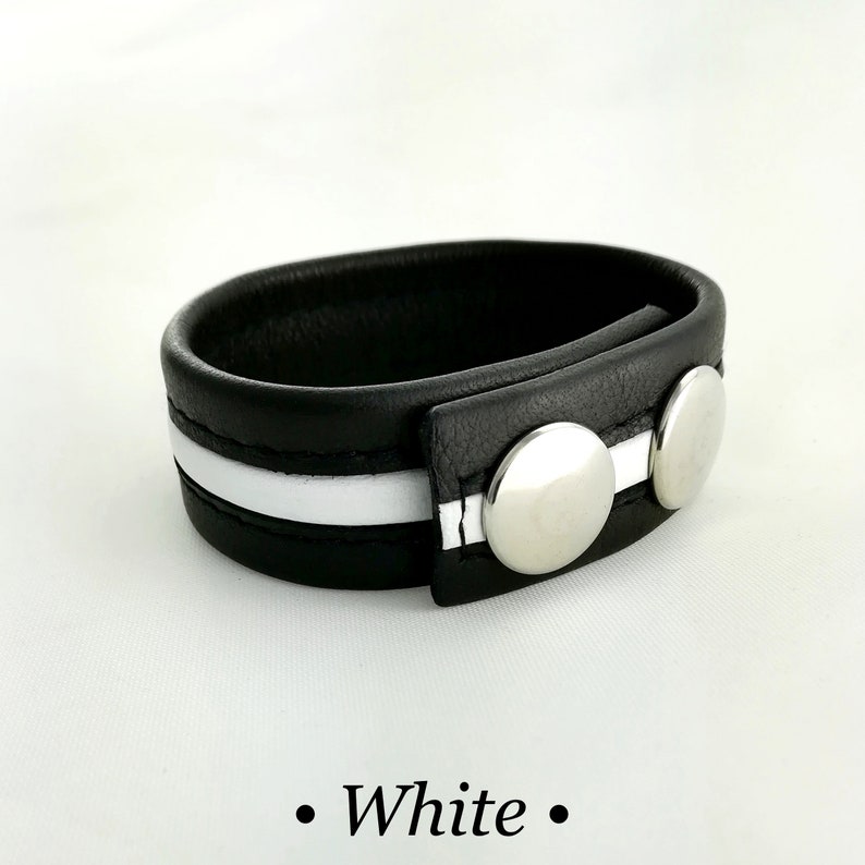 Leather Wristband ''Hanky Code'' 2 cm / 08 Etsy