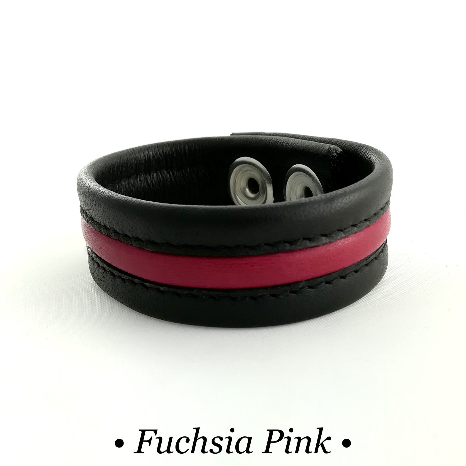 Leather Wristband ''hanky Code'' 2 Cm / 08 Etsy
