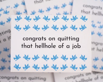 Quitting Job Card Etsy Quitting Job Card Etsy
