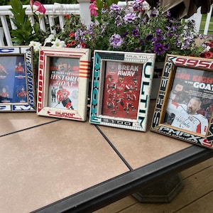 Hockey Stick Picture Frames - 5x7 (or 4x6) - Wall Mount
