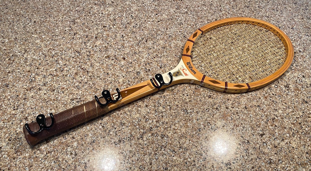 Coat Rack/key Hook/bottle Opener Vintage Tennis Racket Wall Mount - Etsy