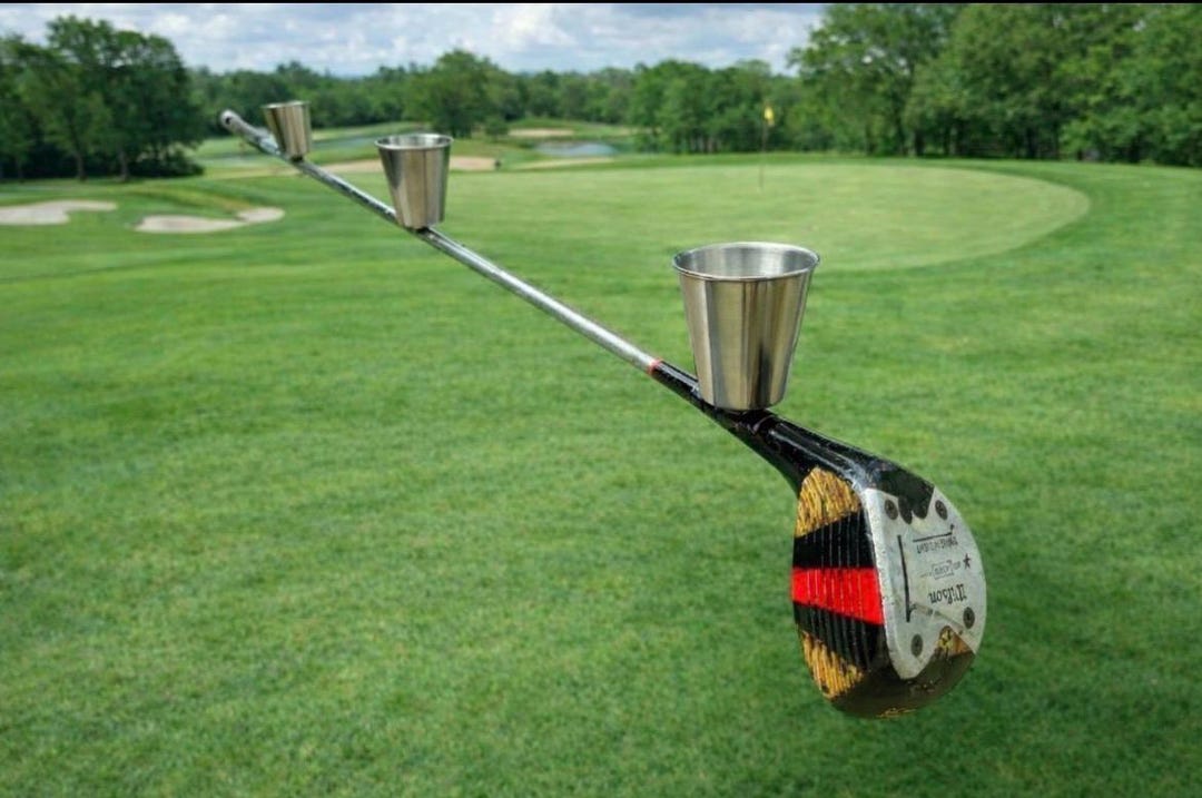 Golf R Cups Golf Club Group Drink - Magnetic Stainless Steel Tin Cups - Vintage ...