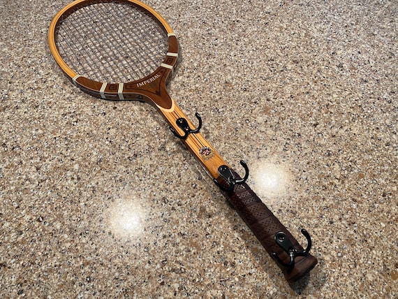 Wall Mount Vintage Tennis Racket Bottle Opener Or Coat Wall Mount Vintage Tennis Racket Bottle, French Coat Hooks Rackets