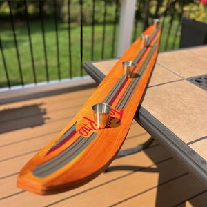 Water Shot Ski - Removable Magnetic Shot Glasses - TAPER PRO - Never been skied on