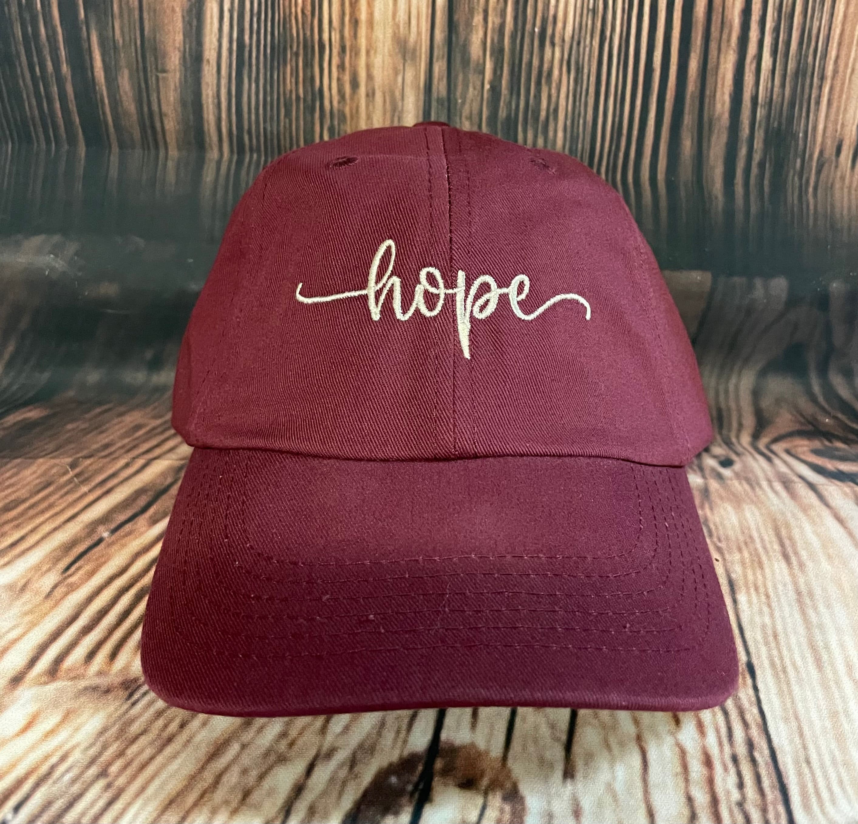 Hope Embroidered Hat - Etsy