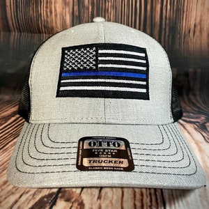 Thin Blue Line Embroidered Hat