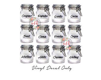 spice jar labels etsy