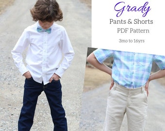 Grady Pants and Shorts PDF Sewing Pattern