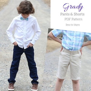Grady Pants and Shorts PDF Sewing Pattern image 1