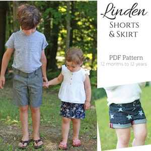 Linden Shorts and Skirt PDF Sewing Pattern (Download Now) - Etsy