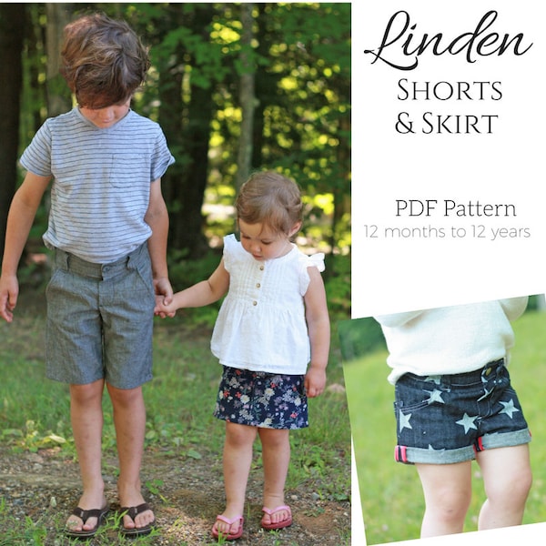 Linden Shorts and Skirt PDF Sewing Pattern