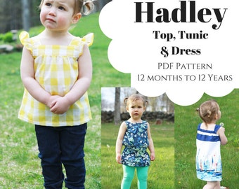 Patrón PDF para top, túnica y vestido Hadley