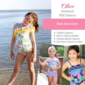 Olive Swimsuit PDF Sewing Pattern (Download Now) - Etsy