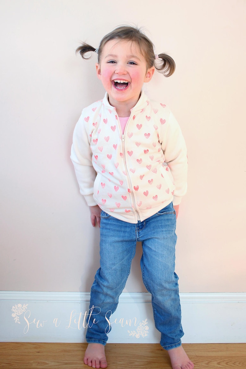 Children's Ollie Bomber Jacket PDF Sewing Pattern size 12mo to 12yrs image 2