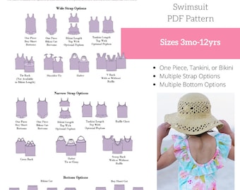 Children's Mairin Swimsuit PDF Sewing Pattern