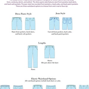 Grady Pants and Shorts PDF Sewing Pattern image 2